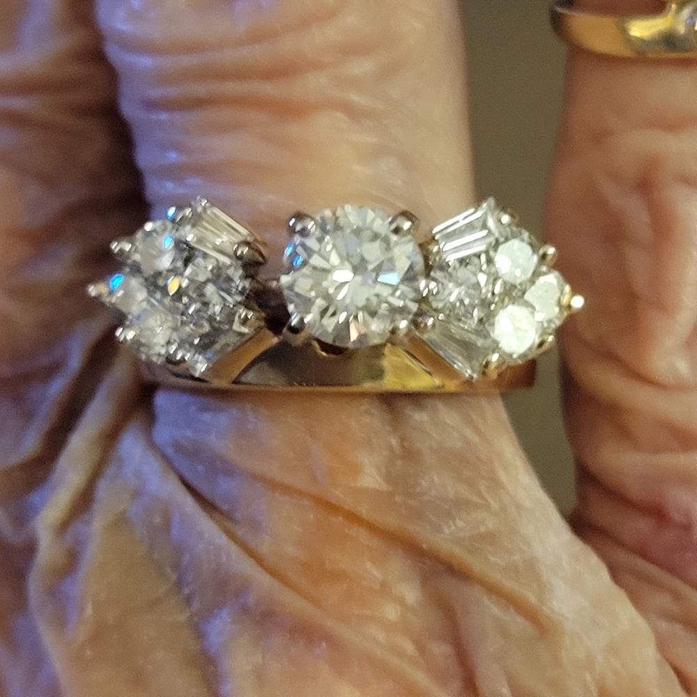 Yellow Gold And Diamond Wedding Set - Picture 2 of 10